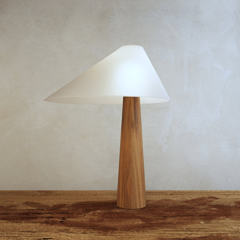 Japandi Solid Wood Table Lamp With Clean Lines – Holza