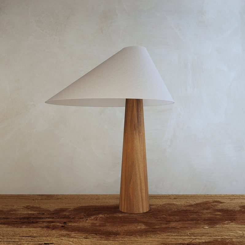 Japandi Solid Wood Table Lamp With Clean Lines – Holza