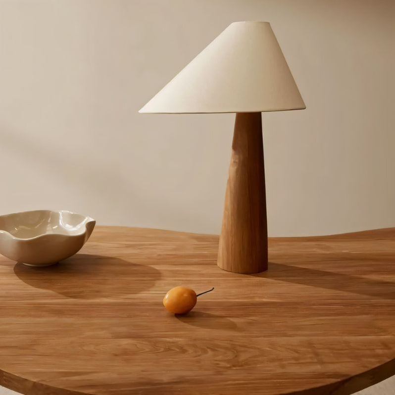 Japandi Solid Wood Table Lamp With Clean Lines – Holza