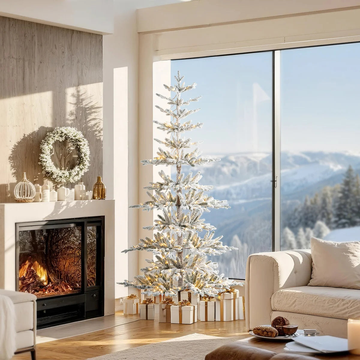 Johvan tree by a large window