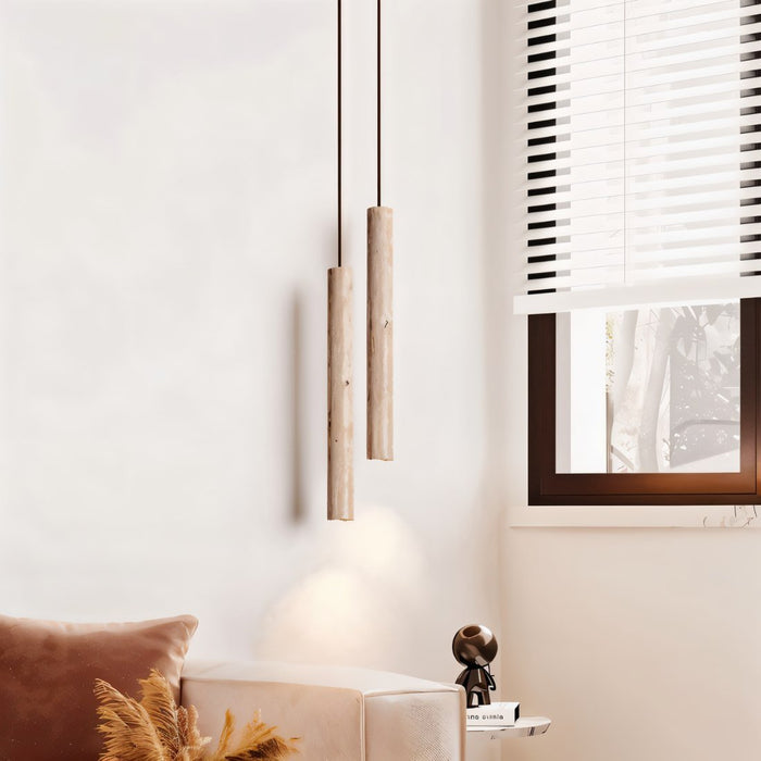 Japandi Sculpted Wood Pendant Light – Marus