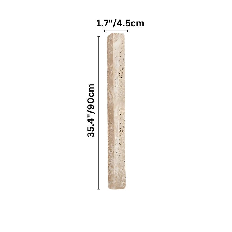 Japandi Rectangular Travertine Wall Lamp – Olorva