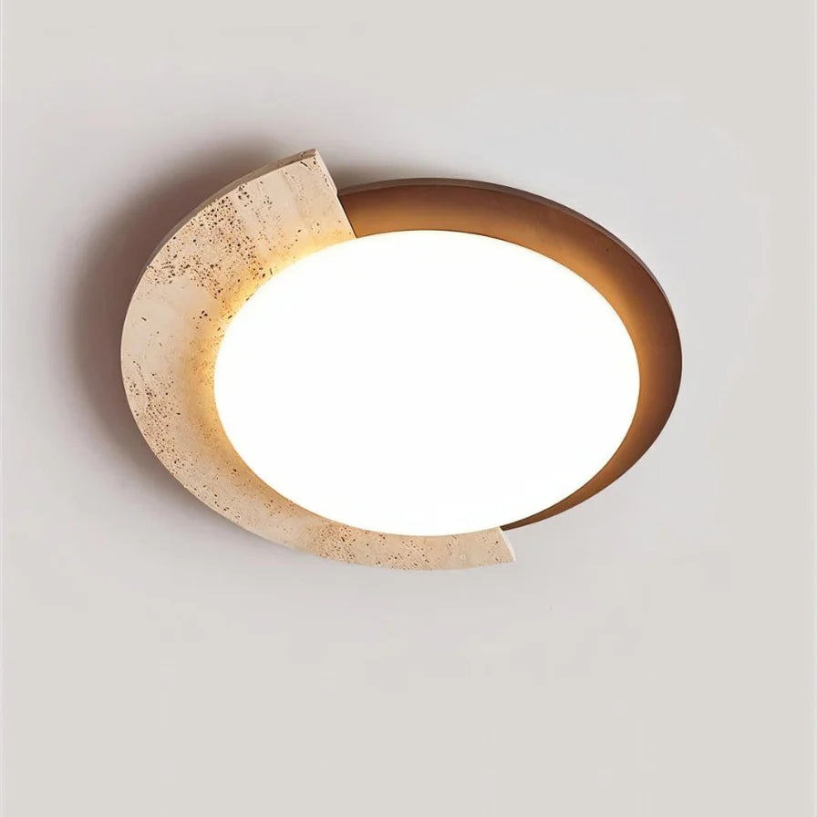 Japandi Travertine Table Lamp – Ozama
