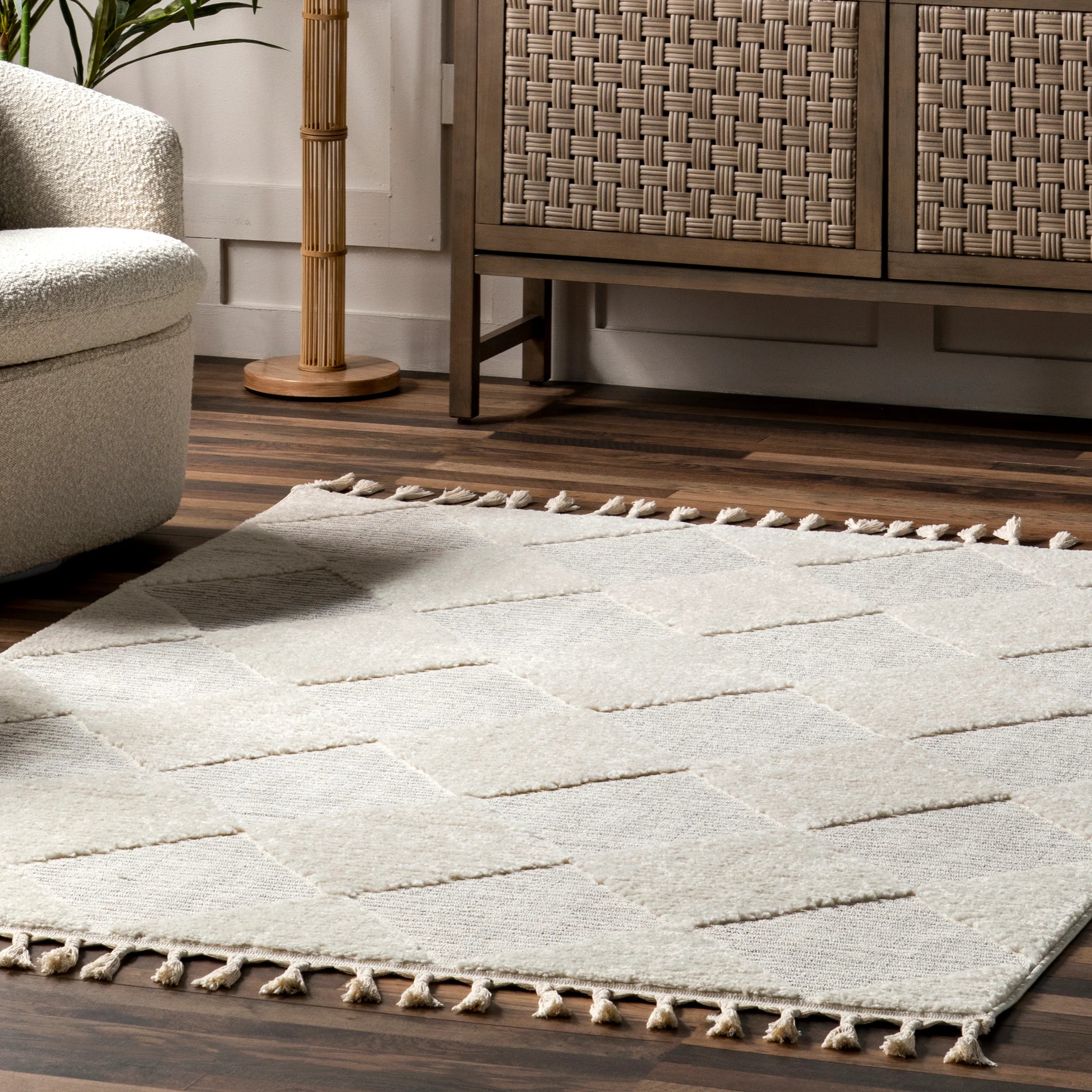 Japandi White & Grey Rug