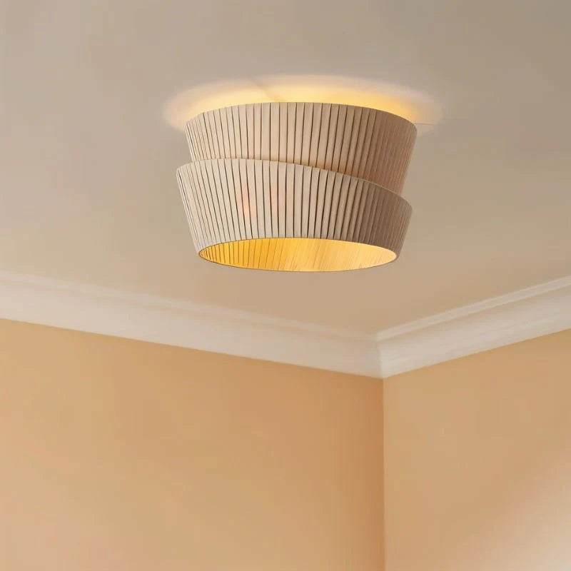 Japandi Organic Wood Ceiling Light – Rawa