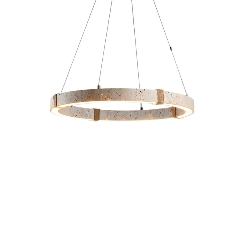 Japandi Circular Brass Chandelier – Ringo