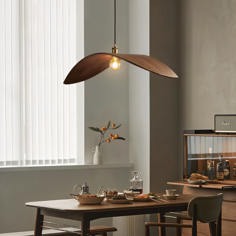 Japandi Wood Grain Pendant Light - Ruth