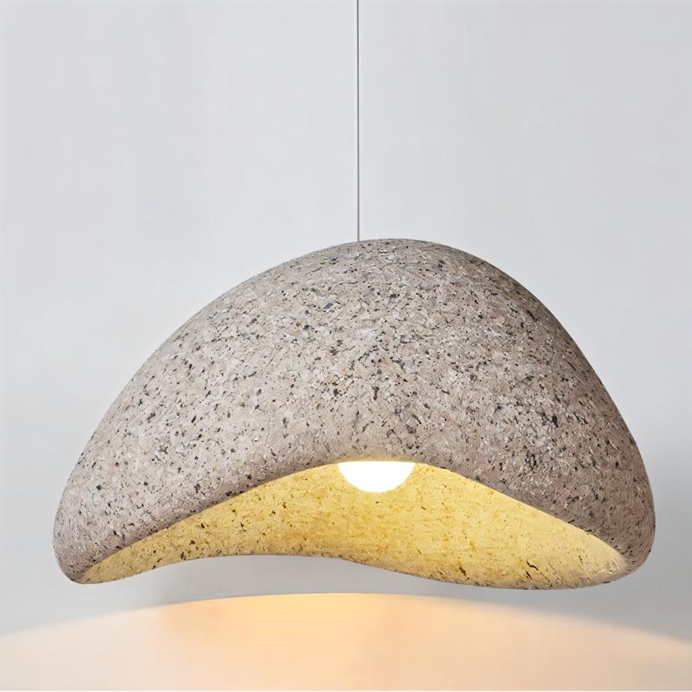 Japandi Textured Beige Pendant Light – Shibui Sand