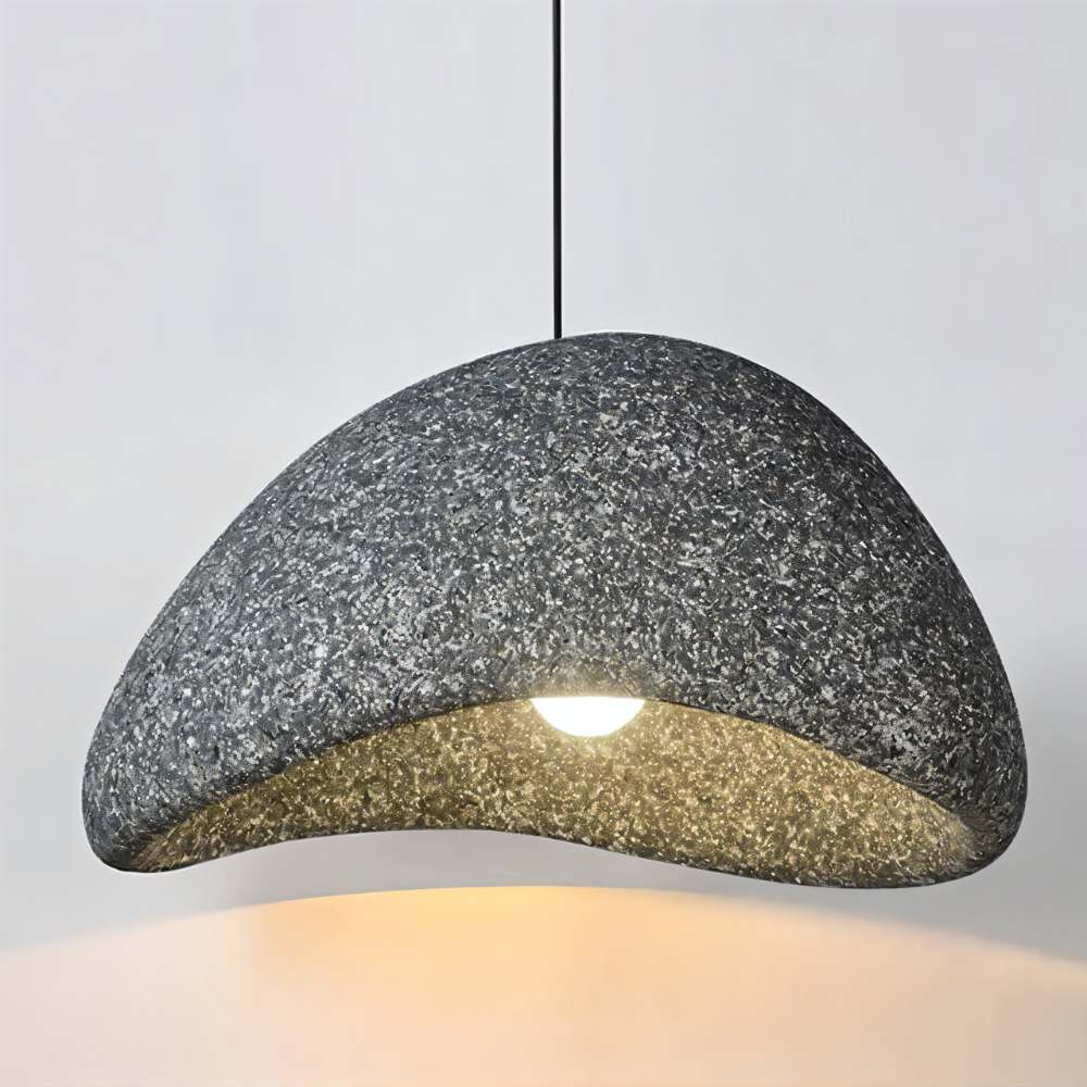 Japandi Textured Beige Pendant Light – Shibui Sand