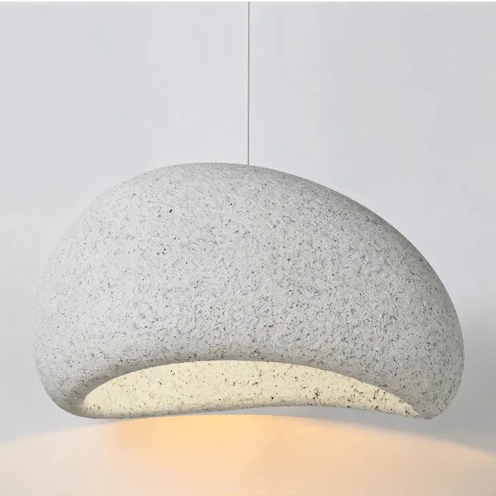 Japandi Textured Beige Pendant Light – Shibui Sand