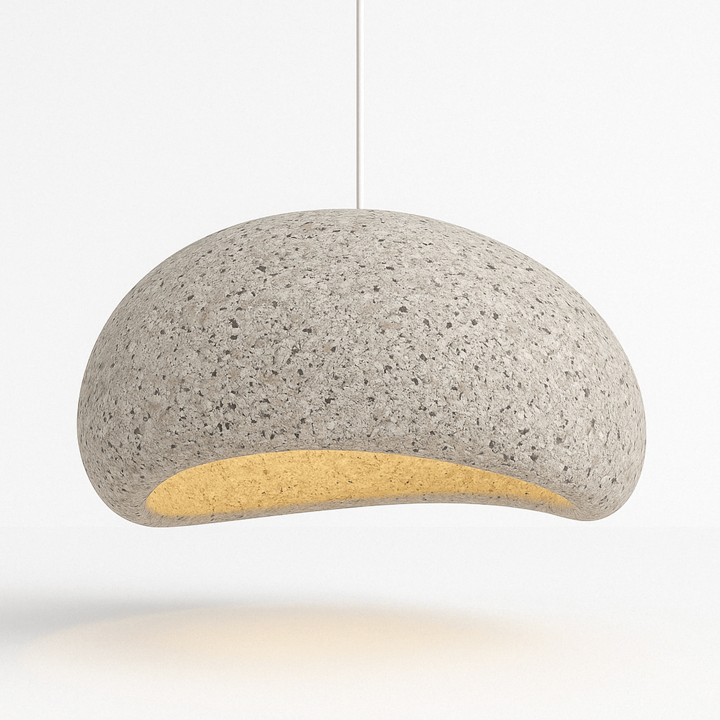 Japandi Textured Beige Pendant Light – Shibui Sand