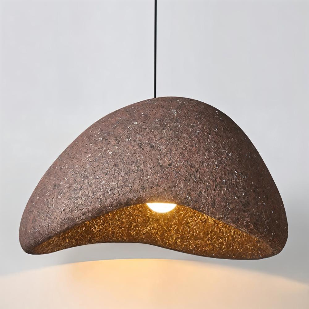 Japandi Textured Beige Pendant Light – Shibui Sand