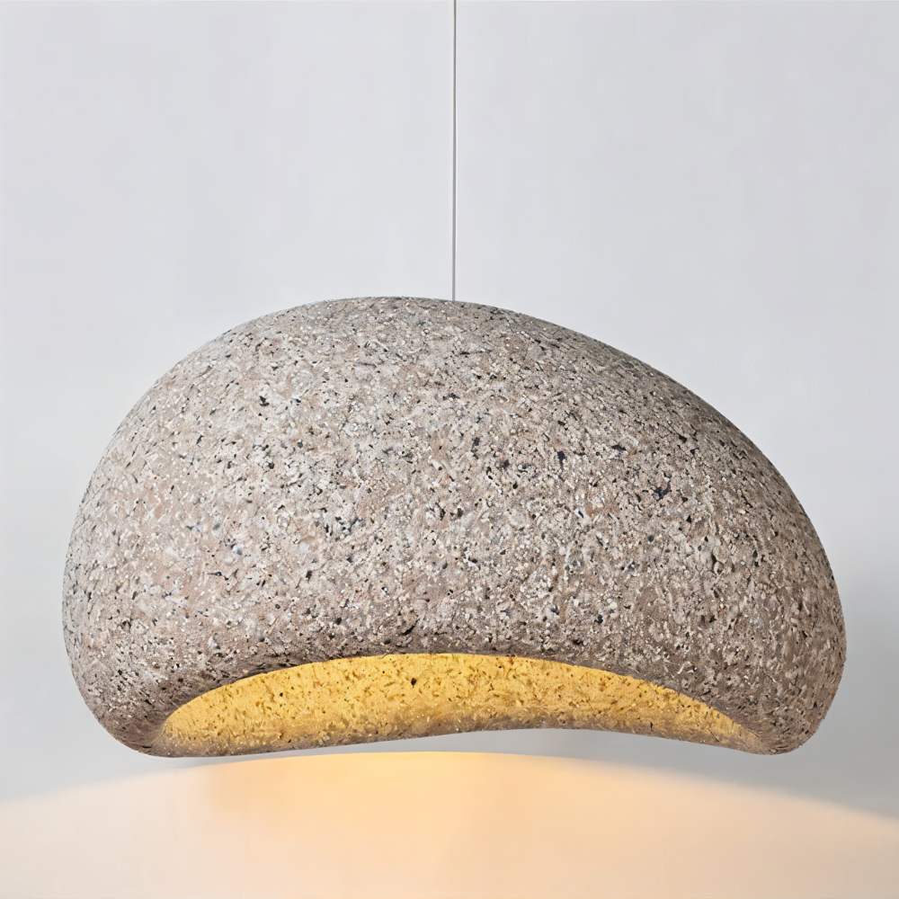 Japandi Textured Beige Pendant Light – Shibui Sand
