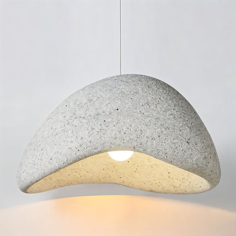 Japandi Textured Beige Pendant Light – Shibui Sand