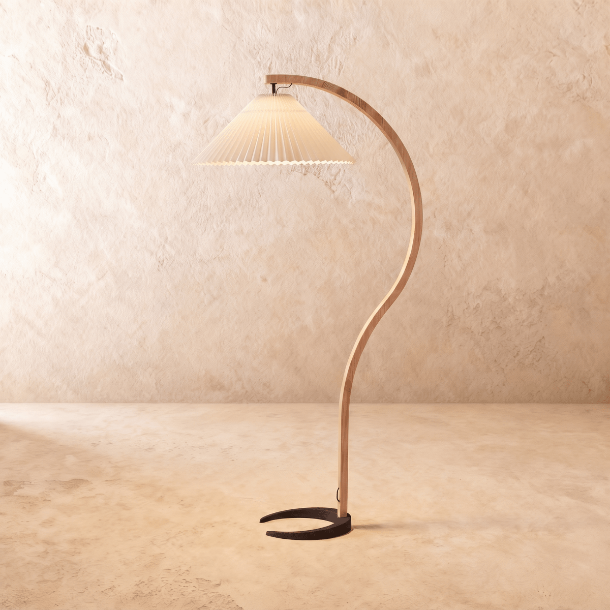 Japandi Beech Wood Floor Lamp - Skiastro – view 3