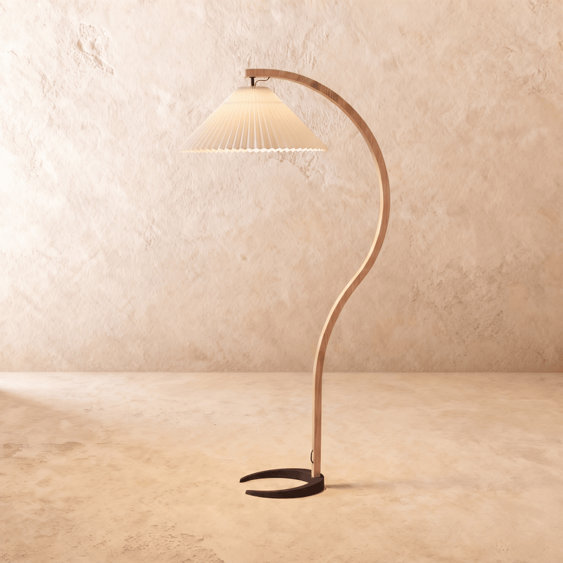 Japandi Beech Wood Floor Lamp - Skiastro
