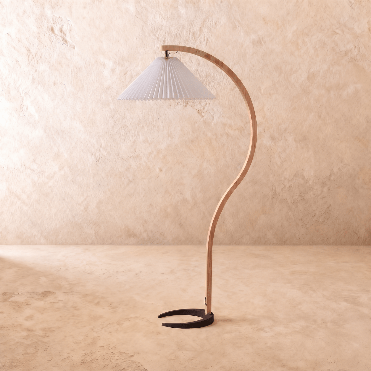Japandi Beech Wood Floor Lamp - Skiastro – view 2