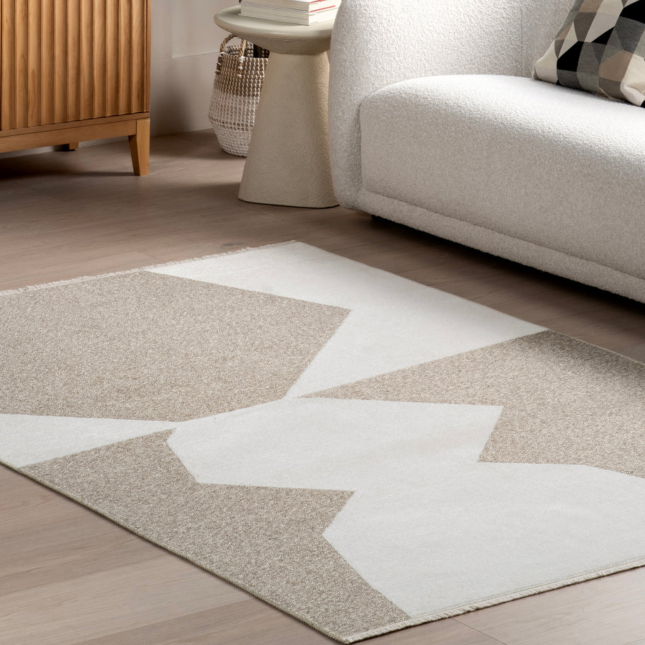 Japandi Geometric Reversible Rug