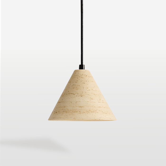 Japandi Travertine Stone Pendant Light – Travertine