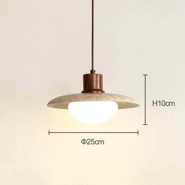 Japandi Travertine Stone Pendant Light – Travertine