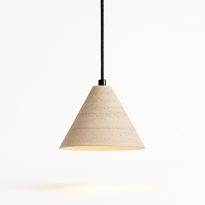 Japandi Travertine Stone Pendant Light – Travertine