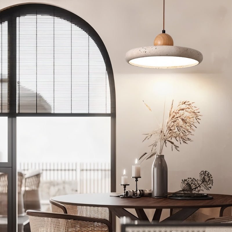 Japandi Round Minimalist Pendant Light – Tuvra