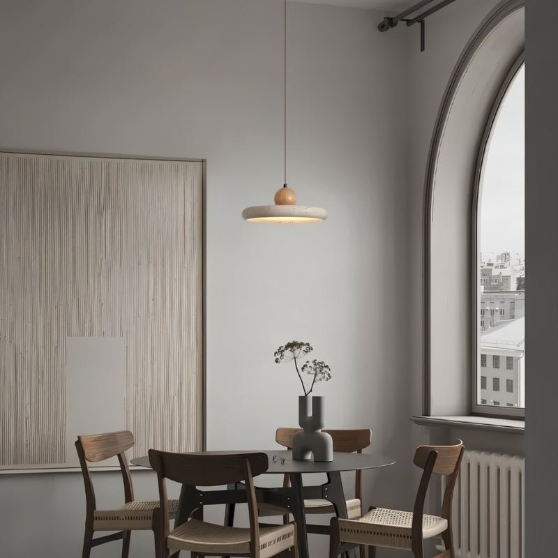 Japandi Round Minimalist Pendant Light – Tuvra