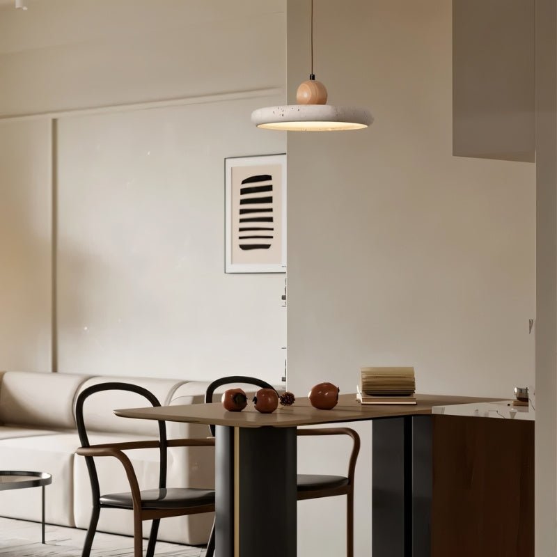 Japandi Round Minimalist Pendant Light – Tuvra