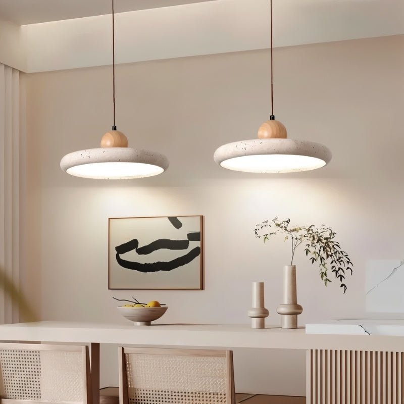 Japandi Round Minimalist Pendant Light – Tuvra