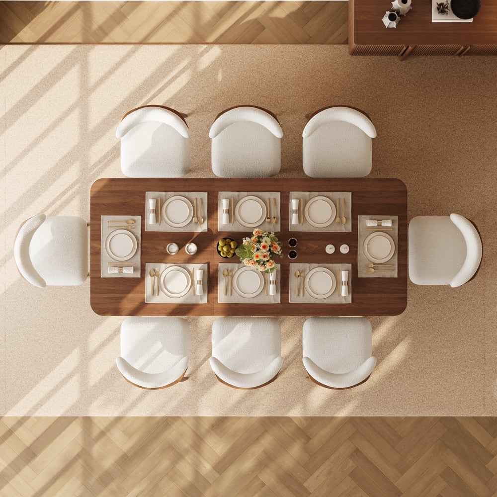 Japandi Wood Table for 8 (Extendable) – view 5