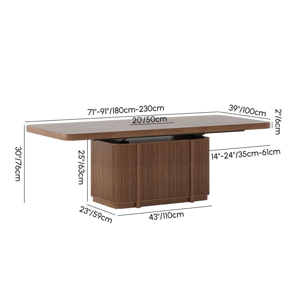 Japandi Wood Table for 8 (Extendable) – view 7