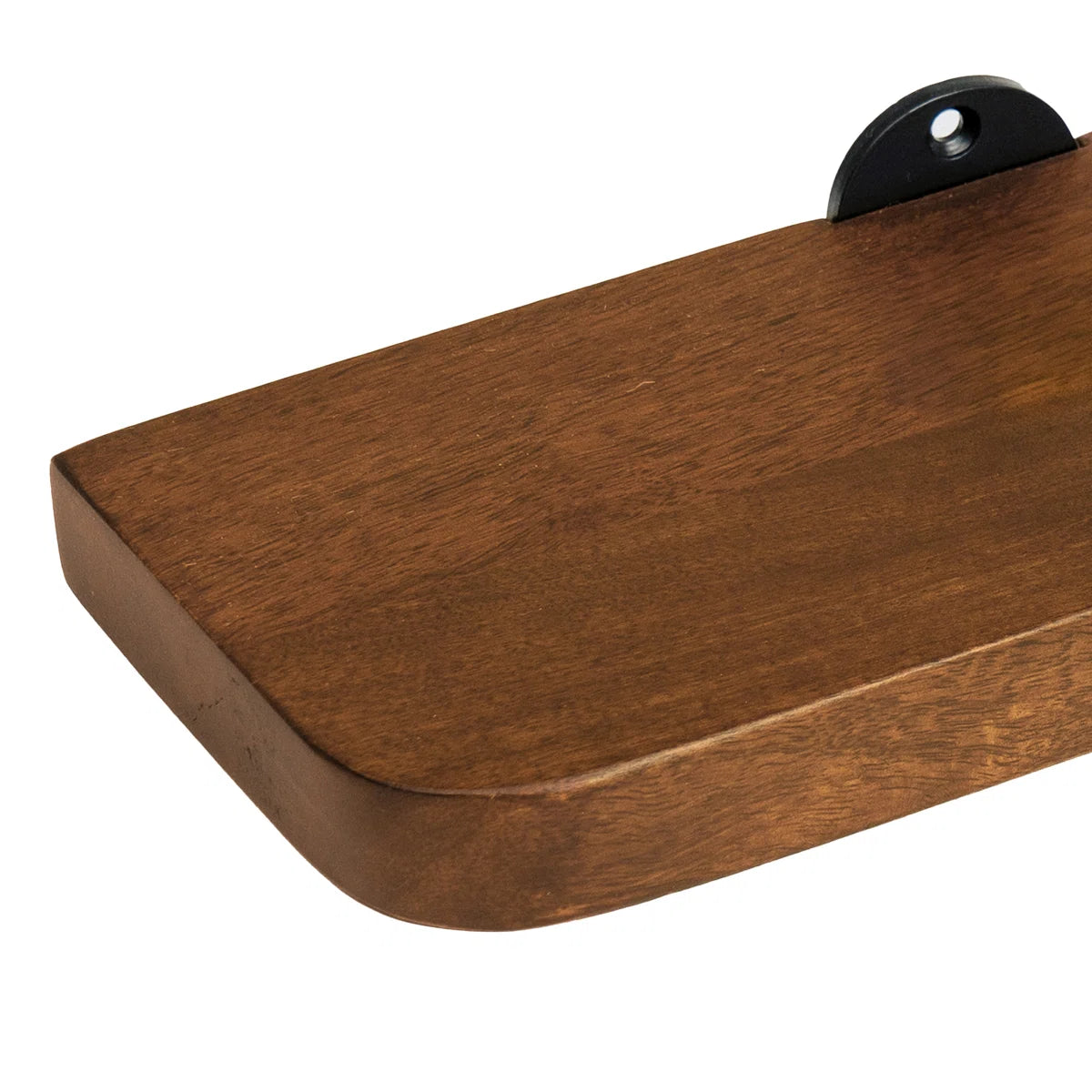 Rounded end and wall mount of the Valetta shelf