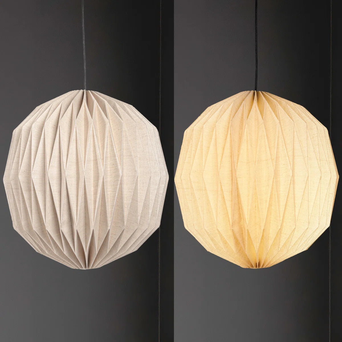 Vaughn honeycomb paper pendant off and on