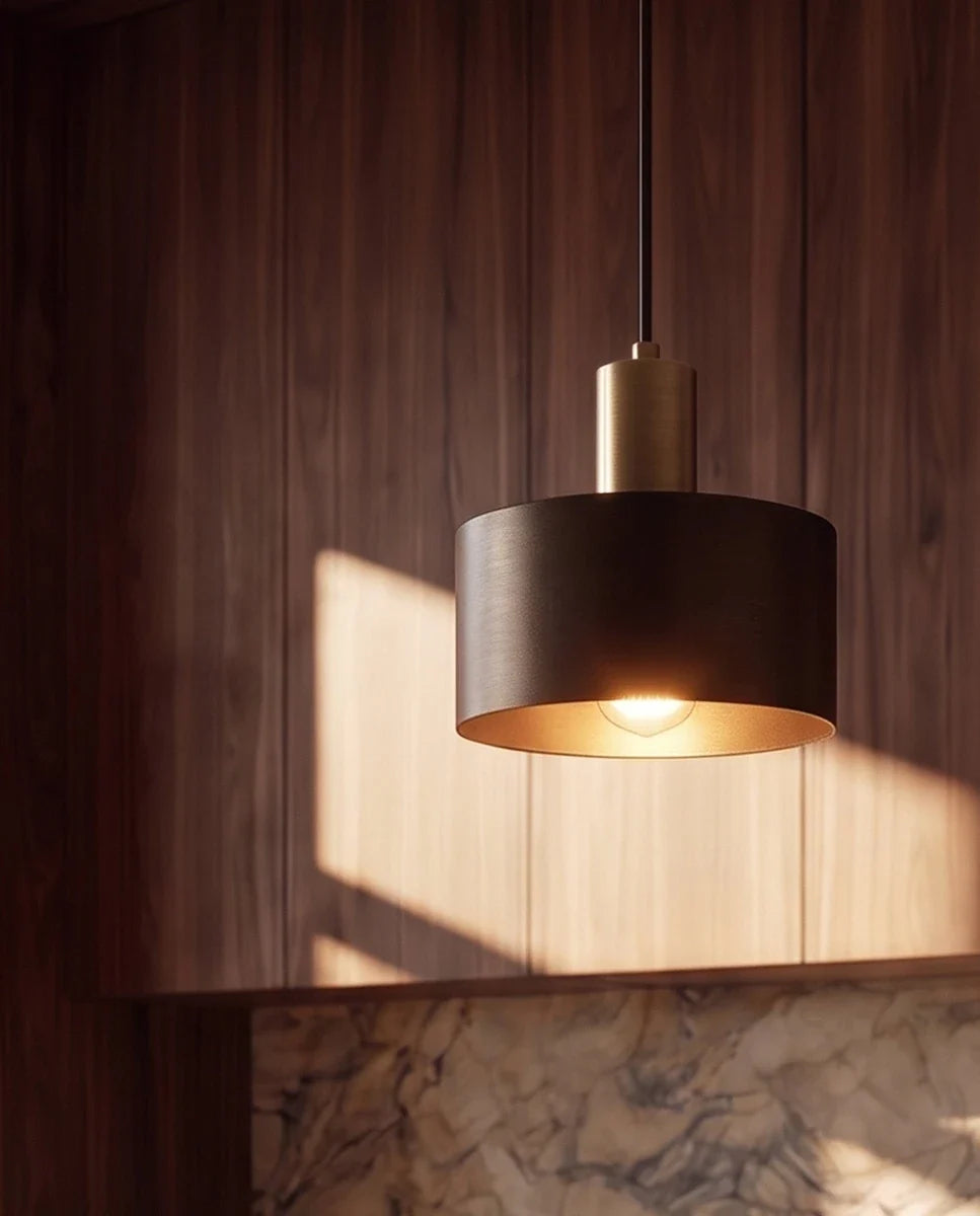 Japandi Wooden Cylinder Pendant Light - Vesil – view 4