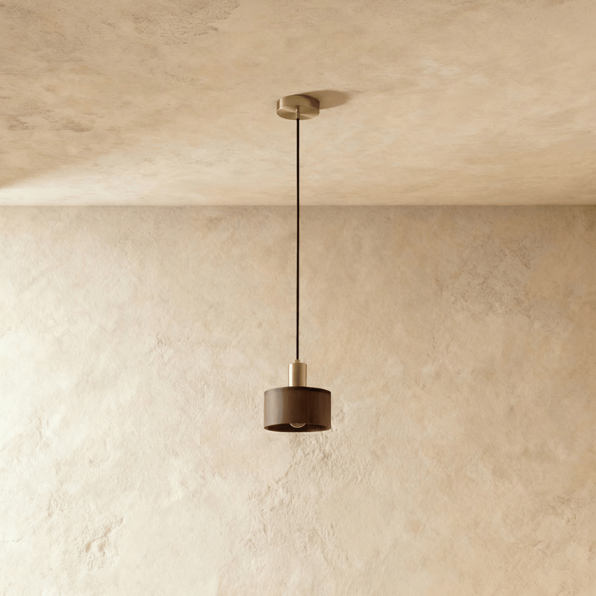 Japandi Wooden Cylinder Pendant Light - Vesil – view 2
