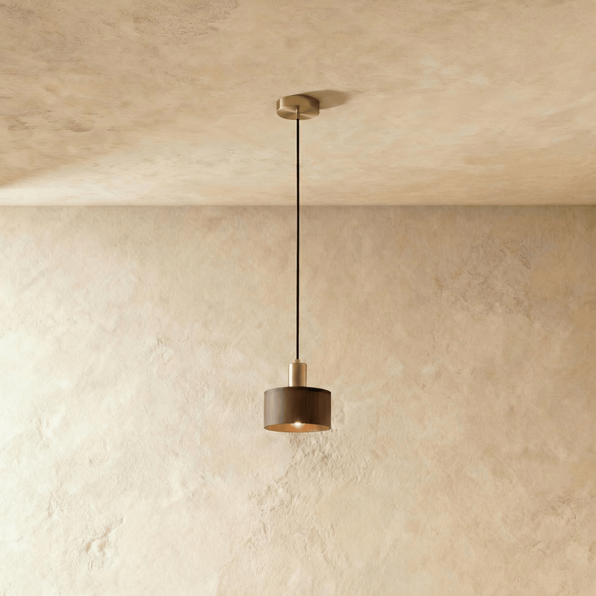 Japandi Wooden Cylinder Pendant Light - Vesil