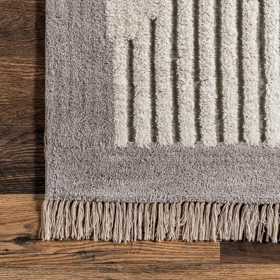 Japandi Wedged Striped Rug