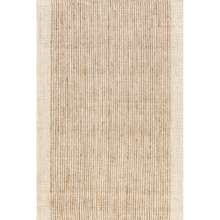 Japandi Ivory Jute Bordered Rug