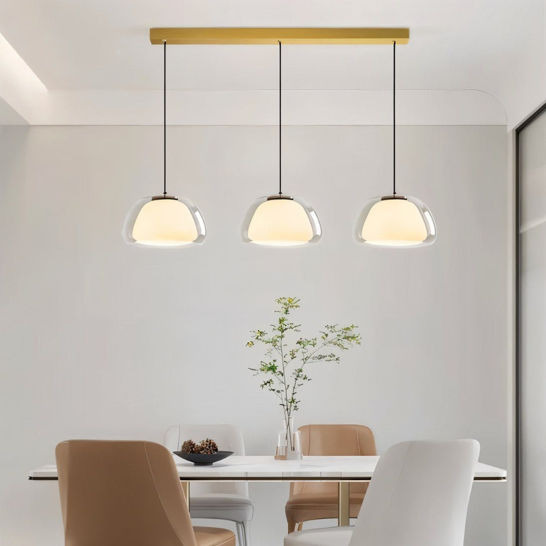 Japandi Glass Globe Pendant Light – Zabda