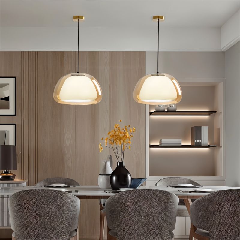 Japandi Glass Globe Pendant Light – Zabda