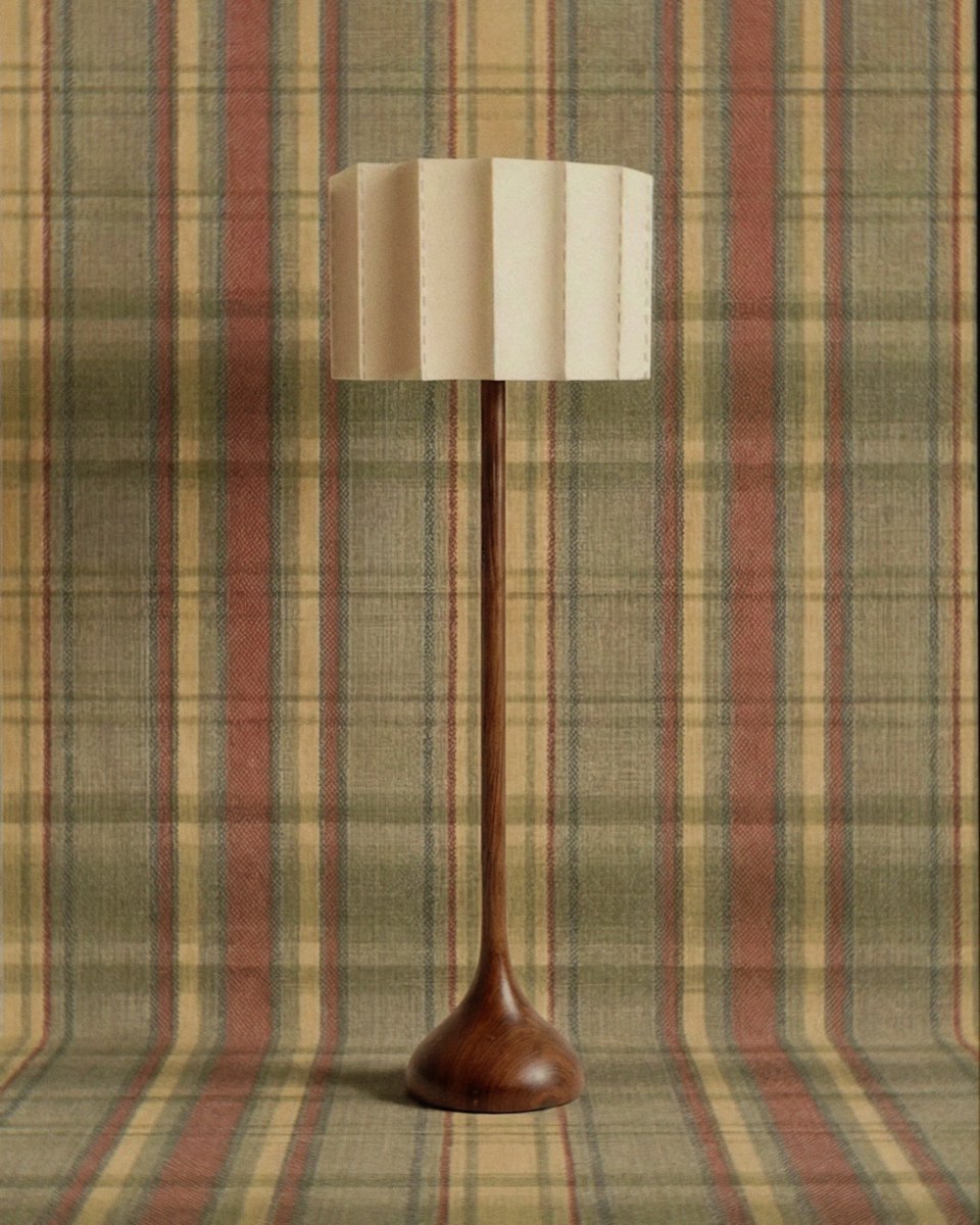 Japandi Wood Floor Lamp with Pleated Shade - Zasta