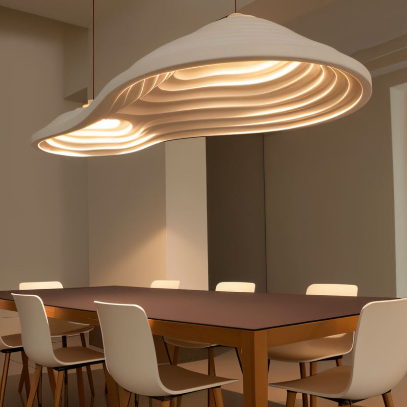 Japandi Green Glass & Brass Chandelier – Zelena