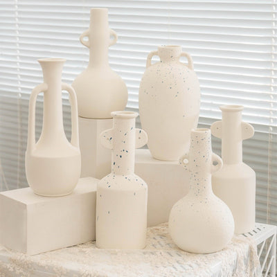 Set of 12 White Ceramic Vase for Pampas Grass Flowers, Japandi ... - eBay