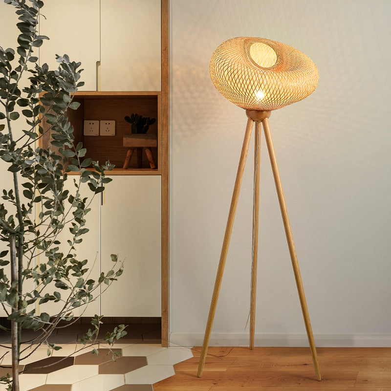 Japandi Bamboo Floor Lamp