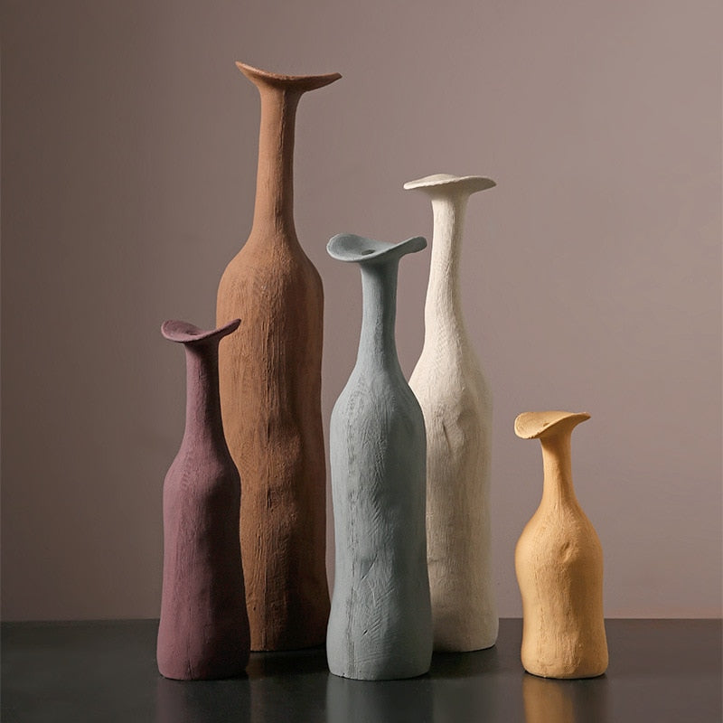Artistic Japandi Bottle Vase