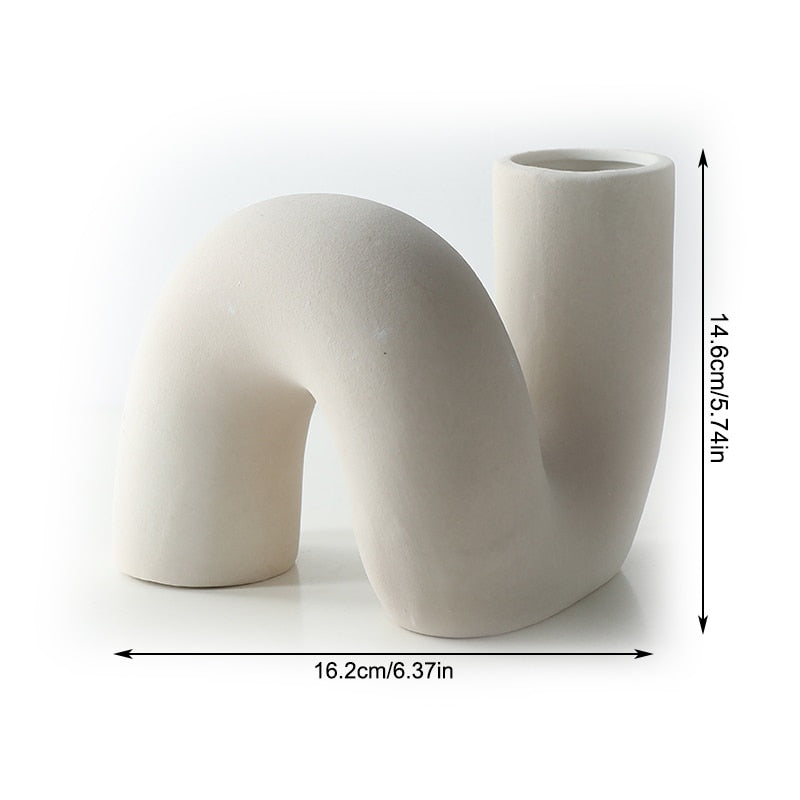 Japandi Twisted Tube Shape Vase | Japandistore®
