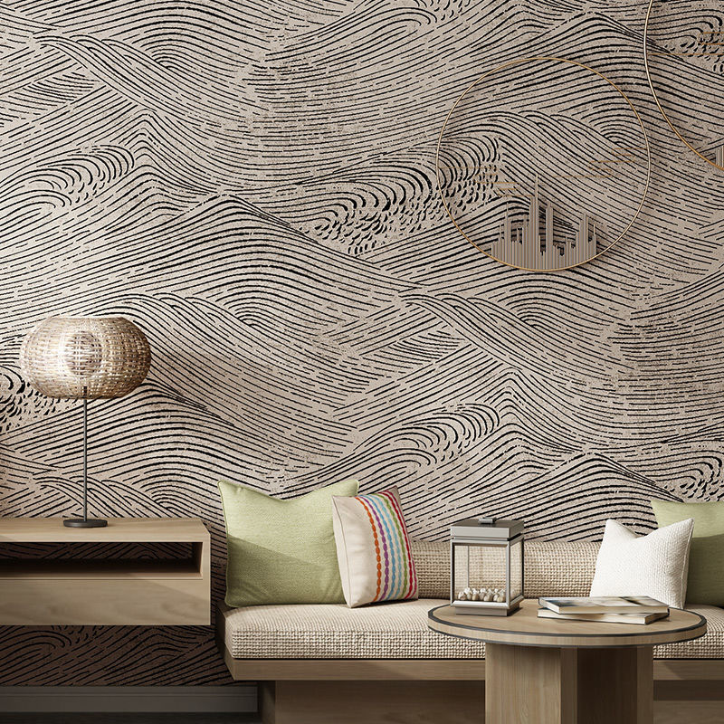 Japandi Wave Patterns Wallpaper | Japandistore®