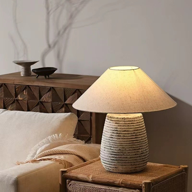 Japandi Ceramic Beside Table Lamp | Japandistore®