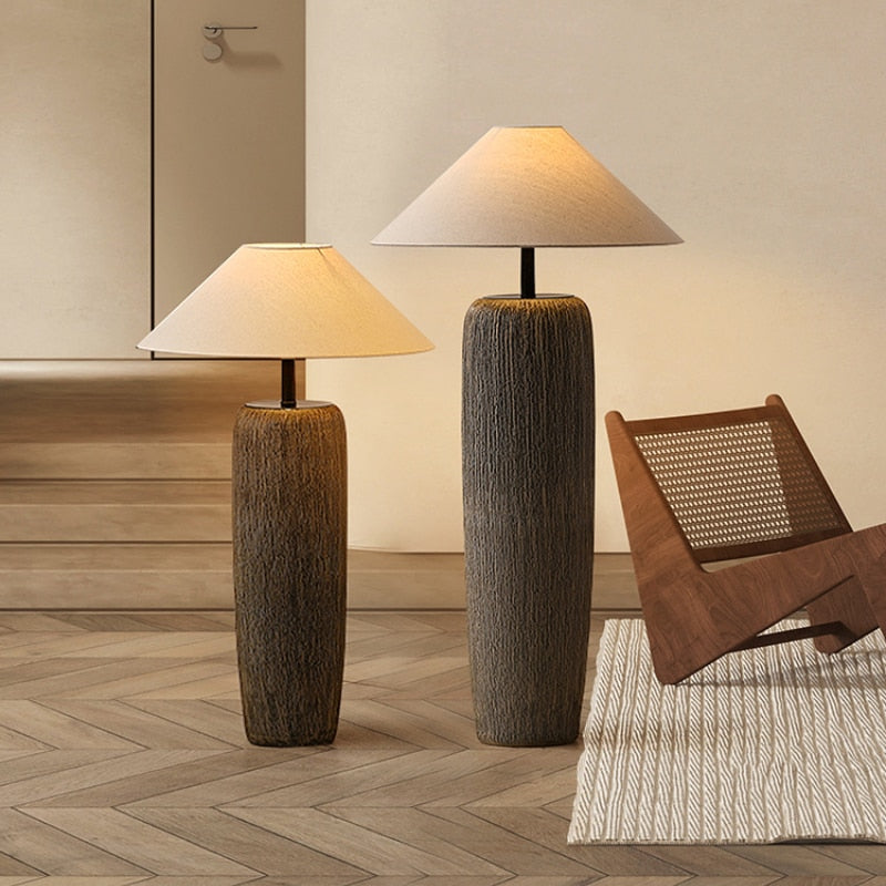 Japandi Pottery Floor Lamp 